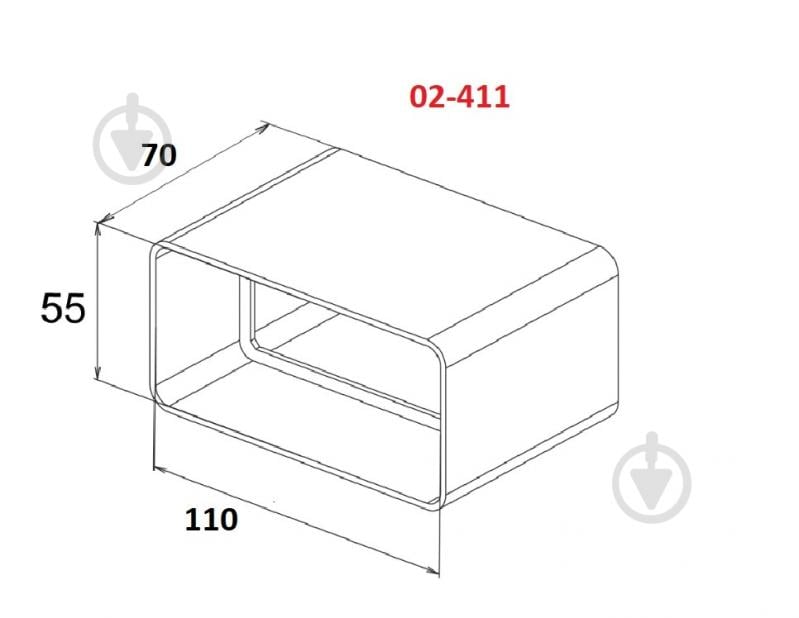 Соединитель плоских каналов AirRoxy 110/55 мм 02-411 - фото 2