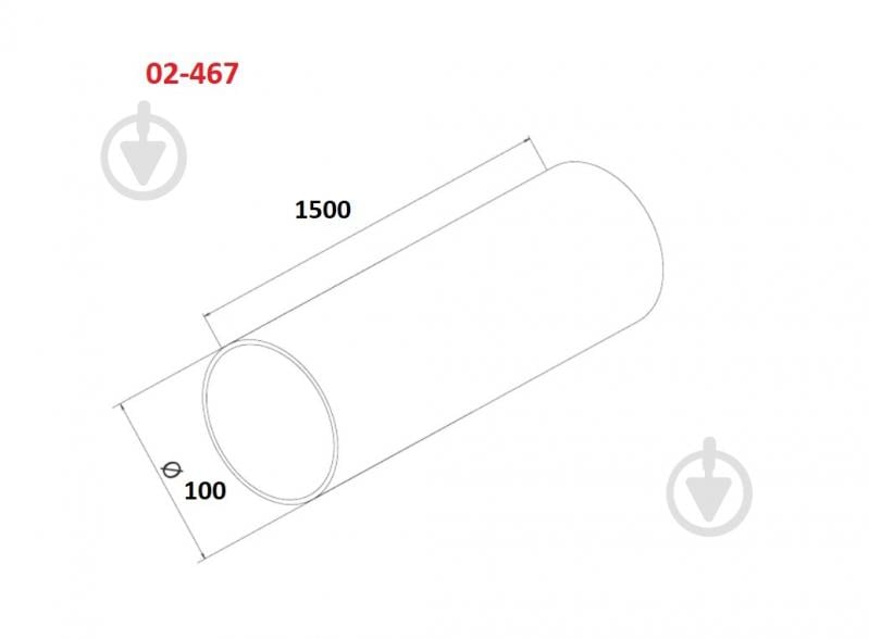 Воздуховод AirRoxy круглый ф100 длина 1,5м 02-467 - фото 2