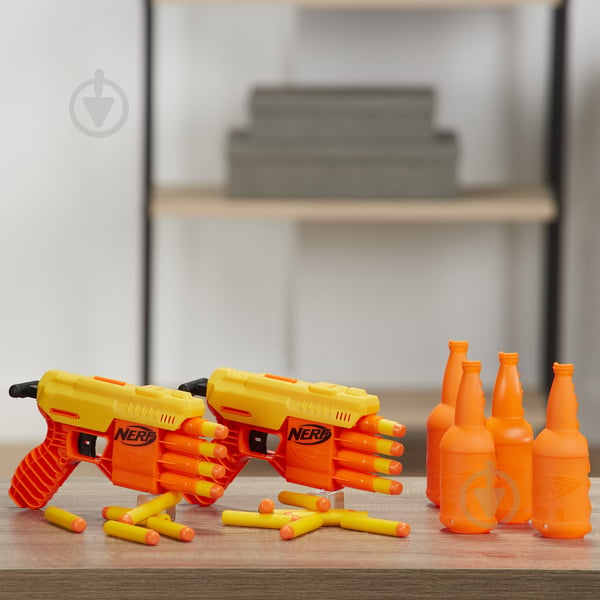 Игровой набор Hasbro с мишенями и двумя бластерами NERF ALPHA STRIKE FANG QS-4 E7563 - фото 3