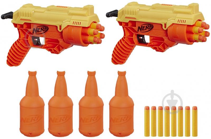 Ігровий набір Hasbro із мішенями та двома бластерами Nerf Alpha Strike Cobra RC-6 E7565 - фото 1