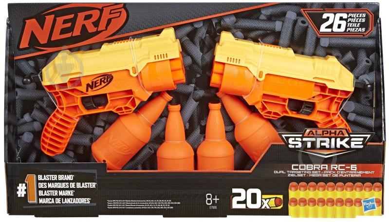 Ігровий набір Hasbro із мішенями та двома бластерами Nerf Alpha Strike Cobra RC-6 E7565 - фото 2