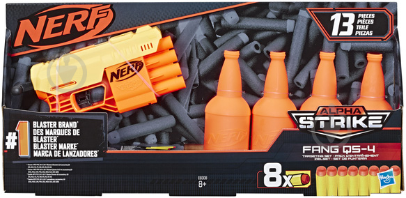 Ігровий набір Hasbro із мішенями та бластером Nerf Alpha Strike Fang QS-4 E8308 - фото 2