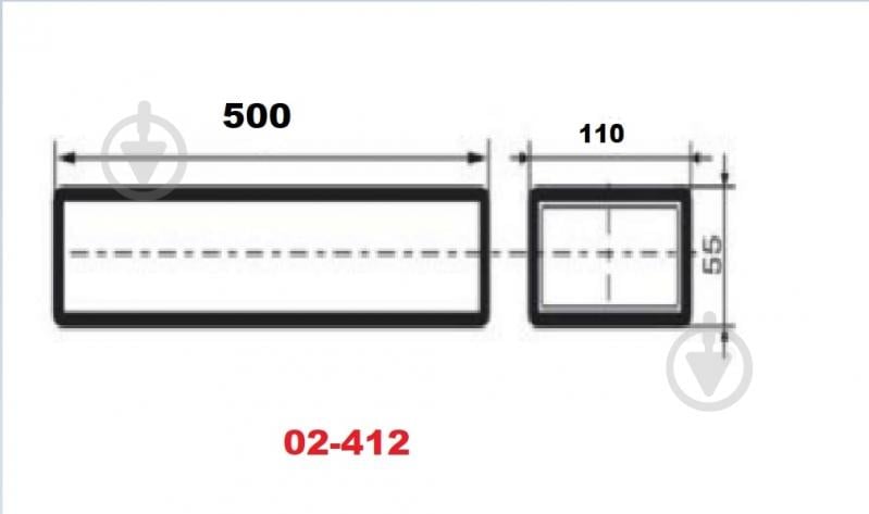 Воздуховод AirRoxy плоский 110х55 мм длина 0,5 м 02-412 - фото 3