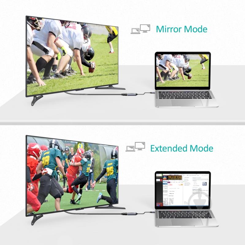 Адаптер Choetech Type-C до HDMI коаксіальний 0,2 м чорний (ADAPT-CHOE-HUB-H10) - фото 5