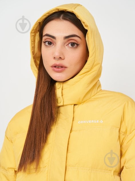 Пуховик жіноча демісезонна Converse Mid Down Jacket 10021994-741 р.L жовтий - фото 4