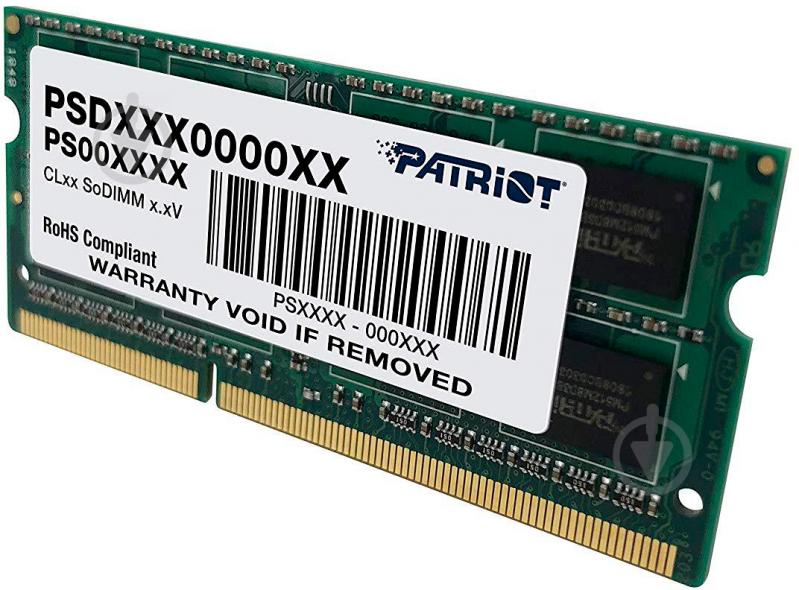 Оперативна пам'ять Patriot SODIMM DDR3 4 GB (1x4GB) 1333 MHz (PSD34G13332S) - фото 4