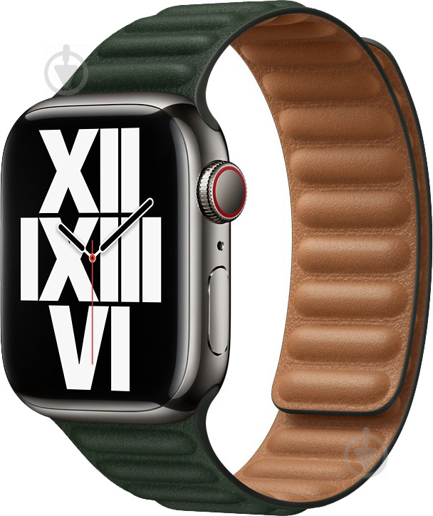 Ремешок Apple 45mm Sequoia Green Leather Link M/L ML803ZM/A - фото 2