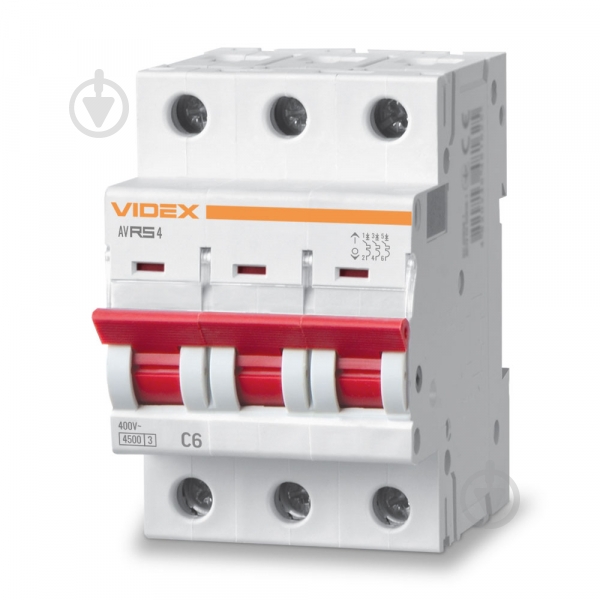 Автоматический выключатель Videx VF-RS4-AV3C06 26522 - фото 1 Автоматический выключатель Videx VF-RS4-AV3C06 26522 - фото 1