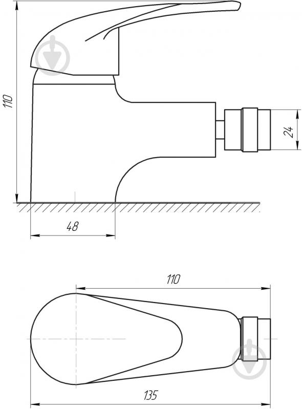 Смеситель для биде EcoMix E-GEZ-106 - фото 5