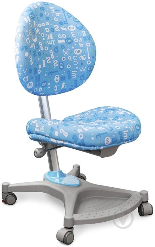 Кресло Mealux Neapol ABK (Y-136 ABK) голубой/с буквами - фото 1