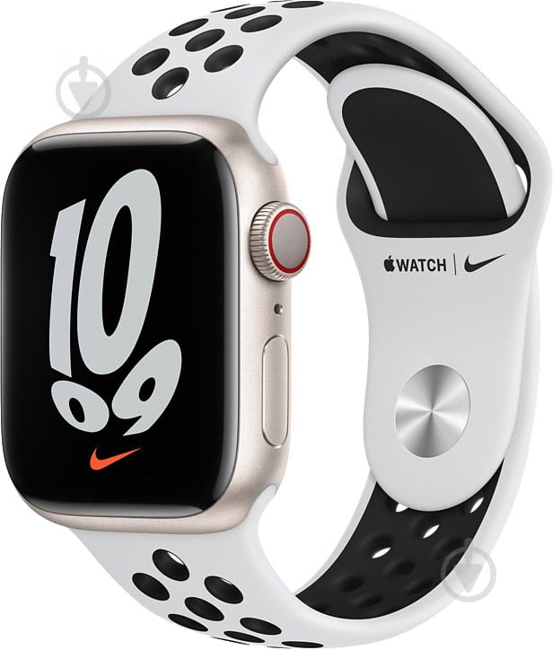 Ремешок Apple 41mm Pure Platinum/Black Nike Sport Band Regular ML843ZM/A - фото 2