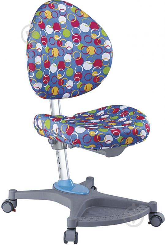 Кресло Mealux Neapol BU (Y-136 BU) синий/с кружками - фото 1 Кресло Mealux Neapol BU (Y-136 BU) синий/с кружками - фото 1