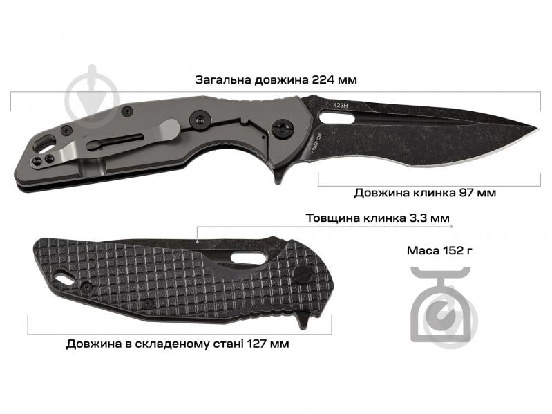 Нож складной Skif Defender II BSW black - фото 2