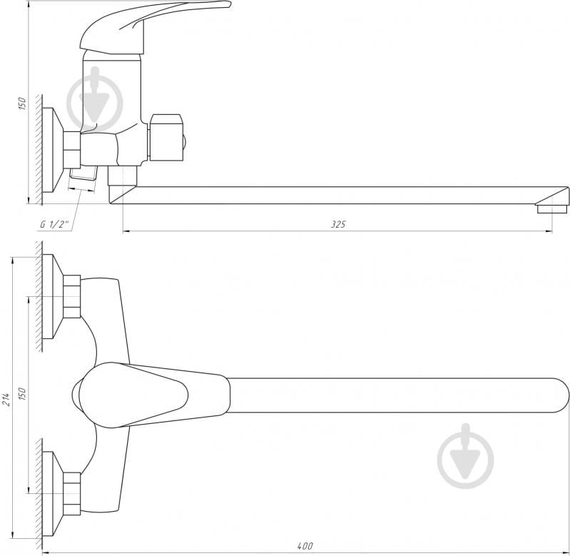 Смеситель для ванны EcoMix E-GEZ-208 - фото 5 Смеситель для ванны EcoMix E-GEZ-208 - фото 5