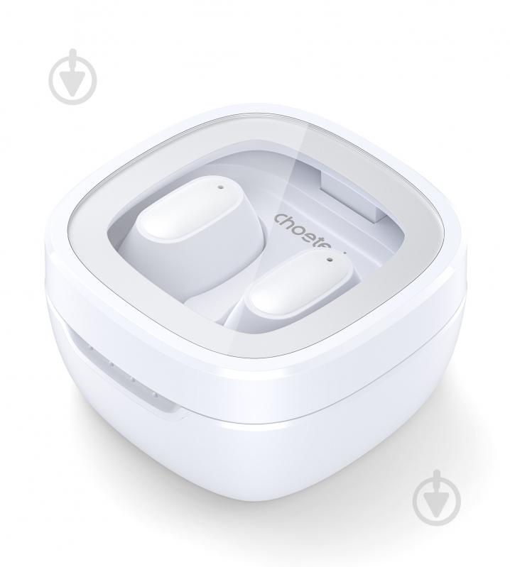 Навушники бездротові Choetech TWS Small Cube білі (HEAD-CHOE-BH-T23-WH) - фото 2