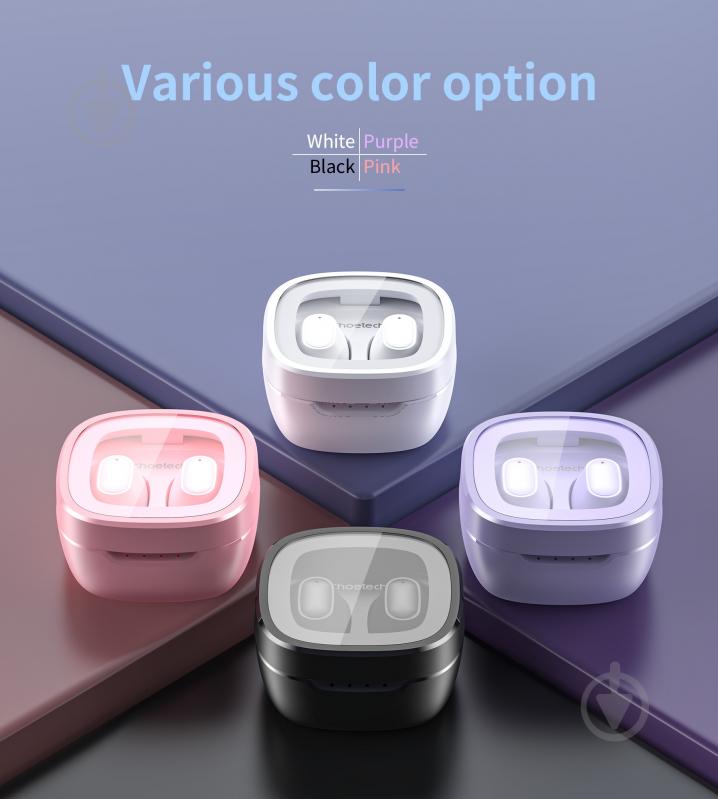 Навушники бездротові Choetech TWS Small Cube білі (HEAD-CHOE-BH-T23-WH) - фото 8