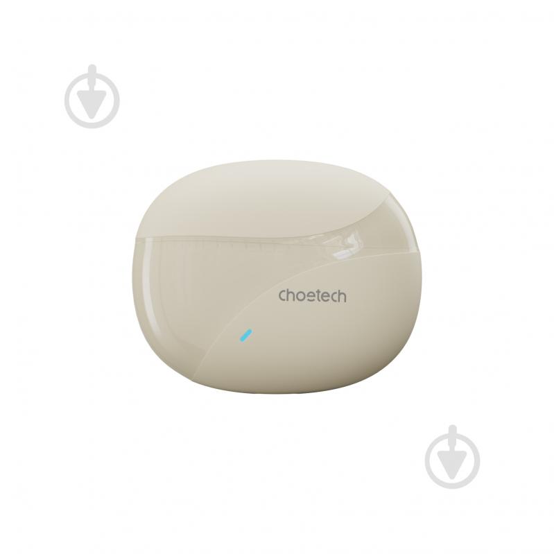 Навушники бездротові Choetech TWS Oval світло-бежеві (HEAD-CHOE-BH-T24-SK) - фото 2