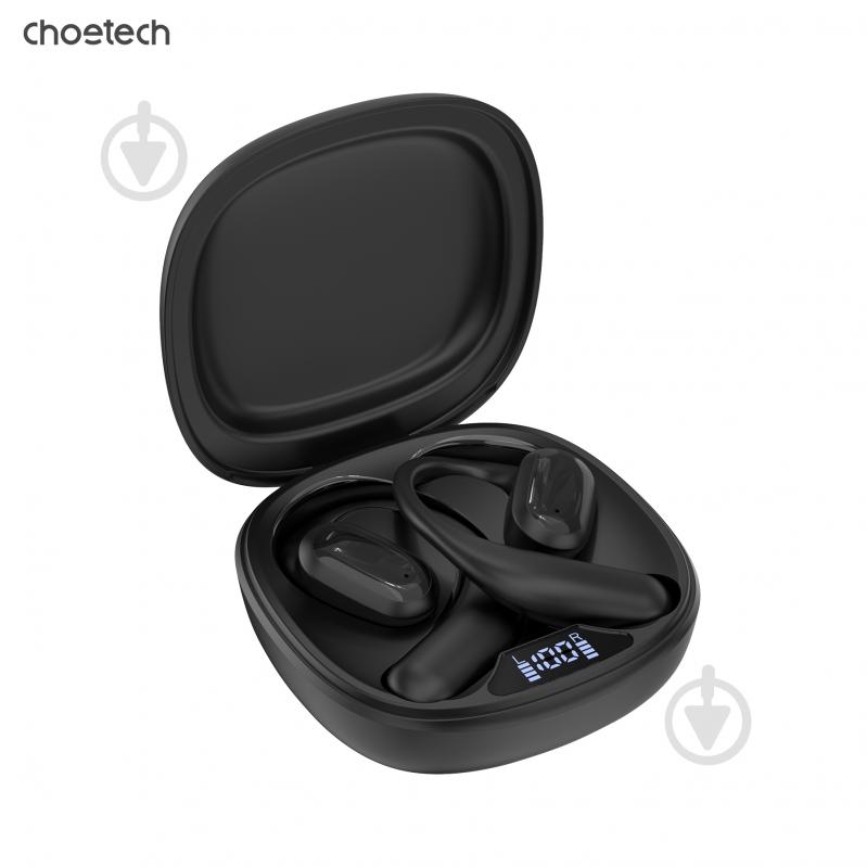Навушники бездротові Choetech Open-ear з LED-дисплеєм (HEAD-CHOE-BH-T25-BK) - фото 2