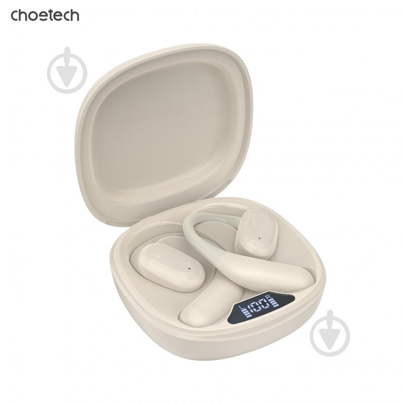 Навушники бездротові Choetech Open-ear з LED-дисплеєм (HEAD-CHOE-BH-T25-SK) - фото 2