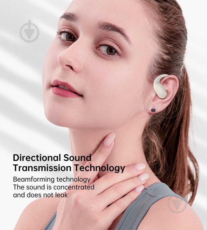 Навушники бездротові Choetech Open-ear з LED-дисплеєм (HEAD-CHOE-BH-T25-SK) - фото 6