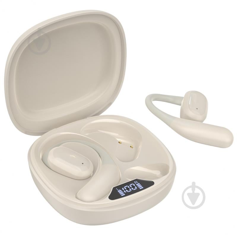 Навушники бездротові Choetech Open-ear з LED-дисплеєм (HEAD-CHOE-BH-T25-SK) - фото 1