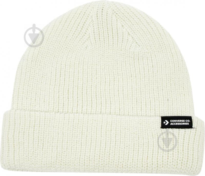 Шапка Converse Go 2 Beanie 10022128-281 р.one size белый - фото 1