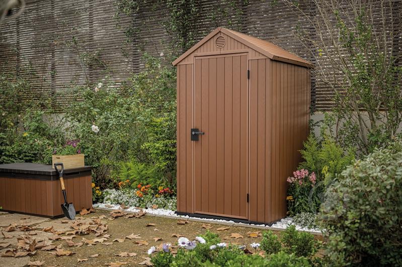 Дом садовый Keter DARWIN 126х117х205 см коричневый - фото 3