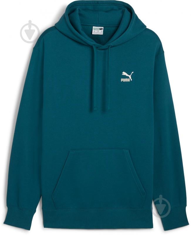 Джемпер Puma CLASSICS SMALL LOGO HOODIE FL 53559690 р.M зелений - фото 1