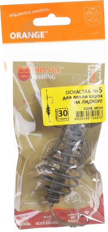 Оснастка для лову коропа Orange Carp 30 г на лідкорі - фото 2