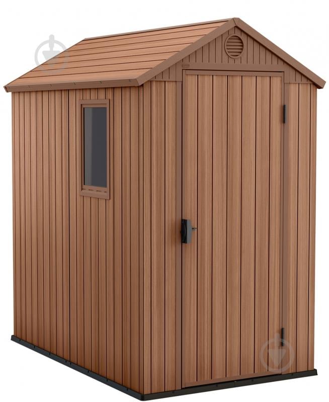 Дом садовый Keter DARWIN 126х185х205 см коричневый - фото 1