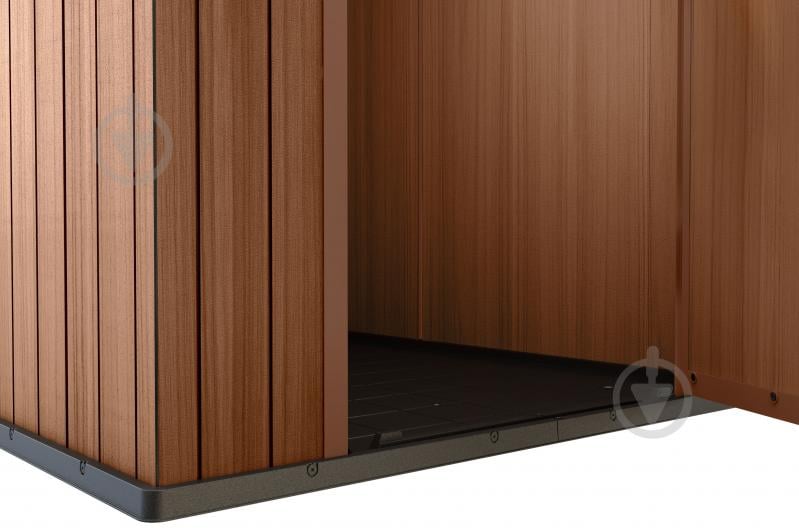 Дом садовый Keter DARWIN 126х185х205 см коричневый - фото 6
