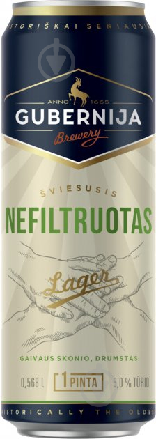 Пиво Gubernija світле нефільтроване Unfiltered Lager 4770395229572 0,568 л - фото 1