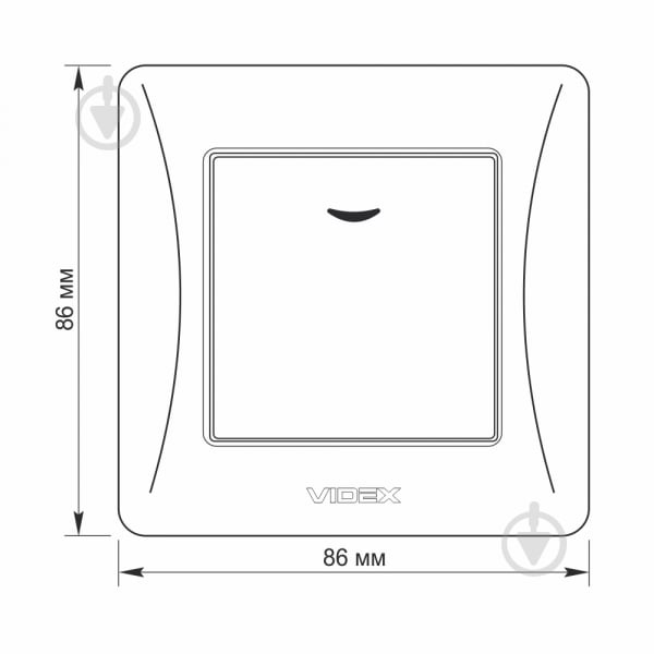 Вимикач одноклавішний Videx Binera з підсвіткою білий VF-BNSW1L-W - фото 4
