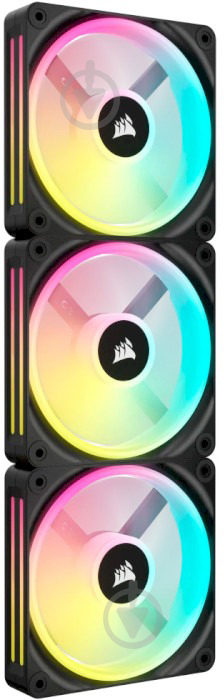 Корпусний кулер Corsair Link QX120 RGB PWM PC Fans Starter Kit with iCUE Link System Hub (CO-9051002-WW) Black - фото 8