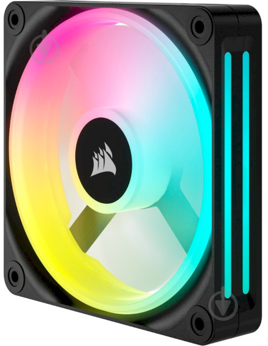 Корпусний кулер Corsair Link QX120 RGB PWM PC Fans Starter Kit with iCUE Link System Hub (CO-9051002-WW) Black - фото 5