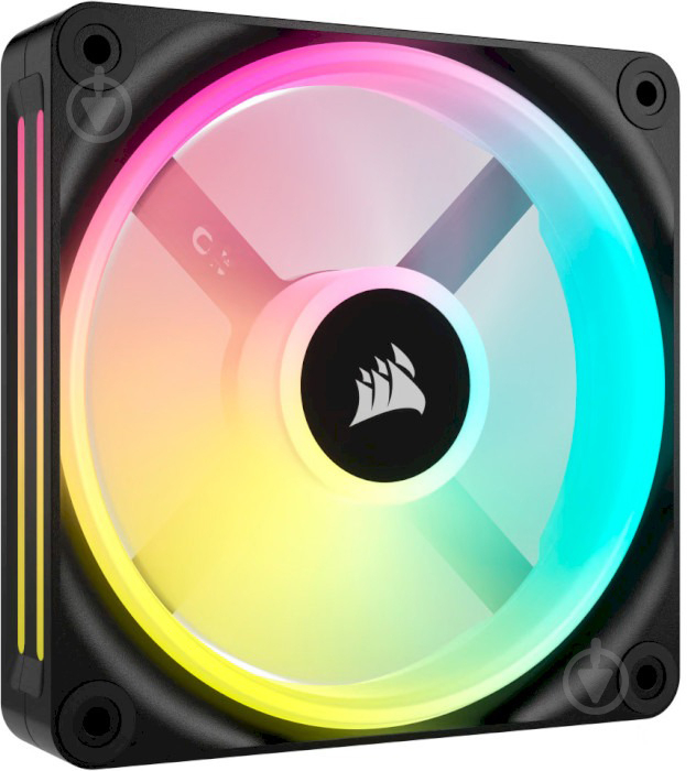 Корпусний кулер Corsair Link QX120 RGB PWM PC Fans Starter Kit with iCUE Link System Hub (CO-9051002-WW) Black - фото 3