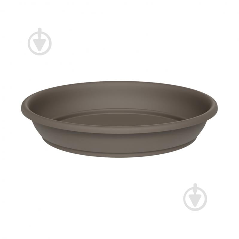 Піддон BASIC ROUND пластик серо-коричневый 46 см (33154046406) TeraPlast - фото 1