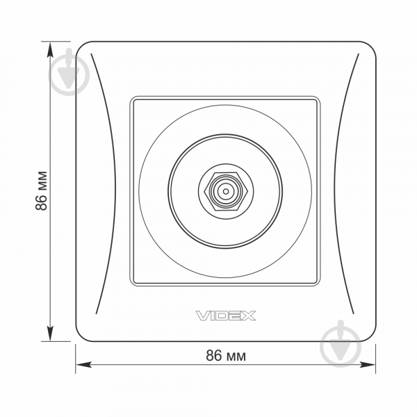 Розетка супутникова Videx Binera SAT IP20 білий VF-BNSK1SATE-W - фото 4