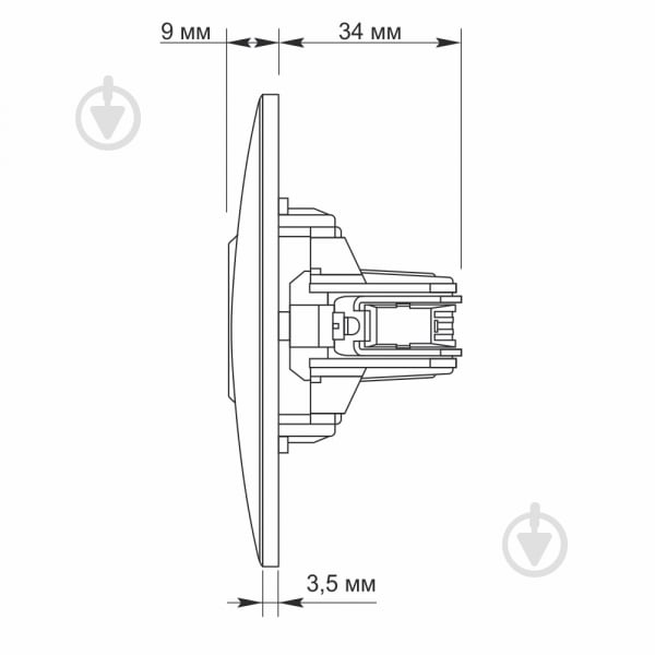 Розетка супутникова Videx Binera SAT IP20 білий VF-BNSK1SATE-W - фото 5