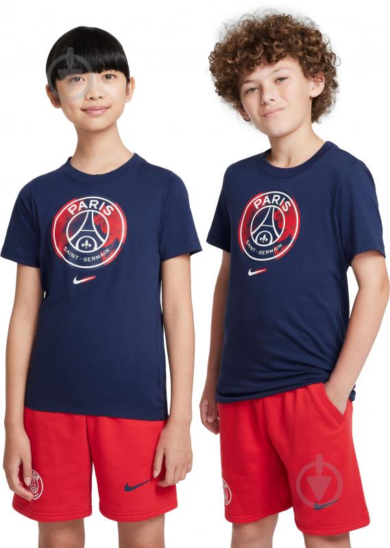 Футболка Nike PSG U NK CREST TEE FZ0031-410 р.L синий - фото 1