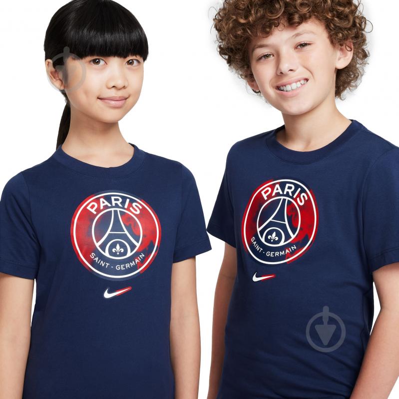 Футболка Nike PSG U NK CREST TEE FZ0031-410 р.XL синий - фото 3