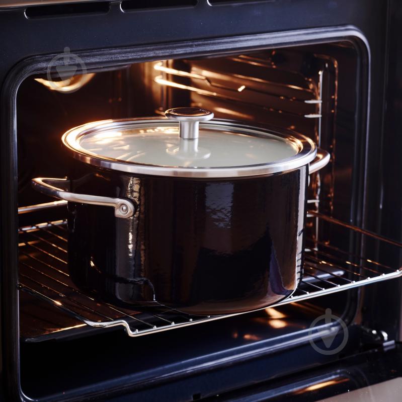 Каструля з кришкою KitchenAid Steel Core, 24 см, 6 л, матовий чорний (CC006001-001) - фото 2