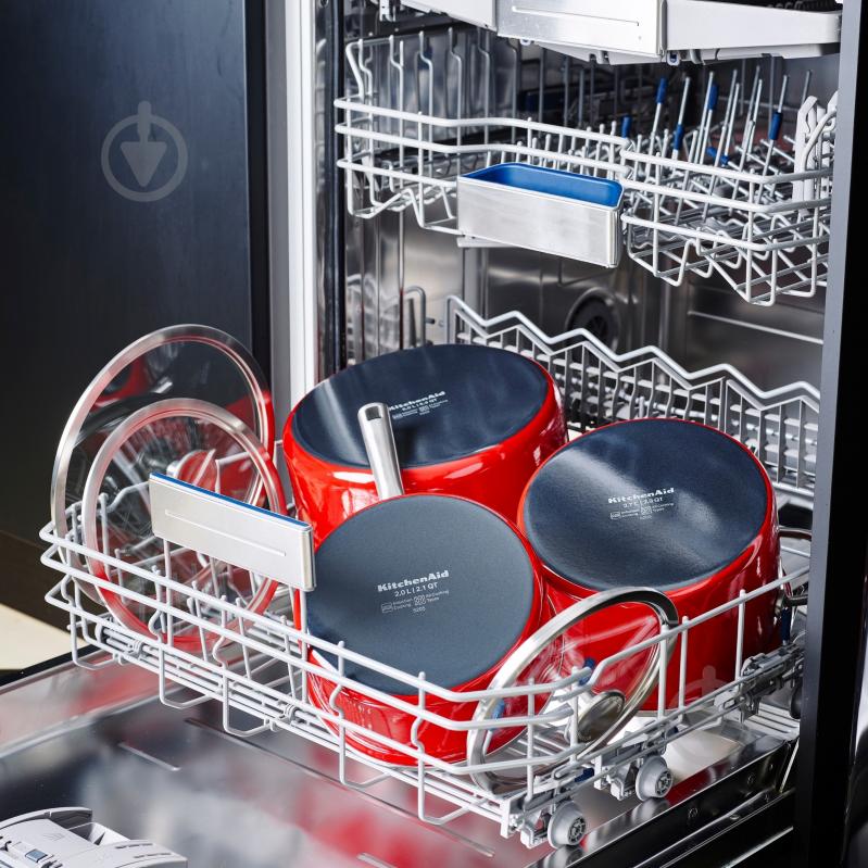 Набір посуду KitchenAid Steel Core, 16/18/20/24 см, 1,3/2/3,7/6 л, 10 предметів, червоний (CC004921-001) - фото 5