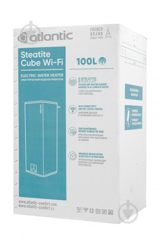 Бойлер Atlantic Steatite Cube WI-FI VM 100 S4CW (2400W) - фото 4