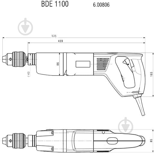 Дриль безударна Metabo BDE 1100 600806000 - фото 8