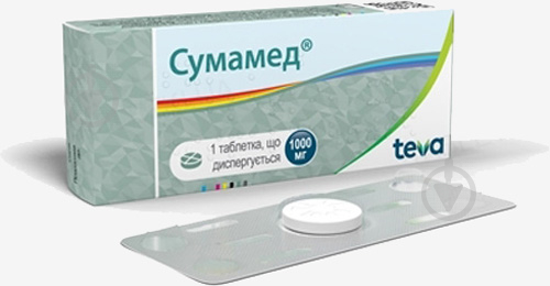Сумамед дисперг. по 1000 мг №1 таблетки - фото 1