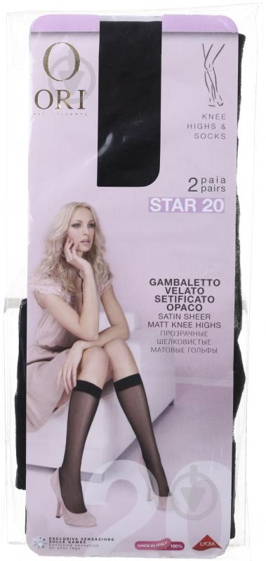 Гольфи жіночі ORI Star 20 den р.one size nero 2 шт. - фото 1