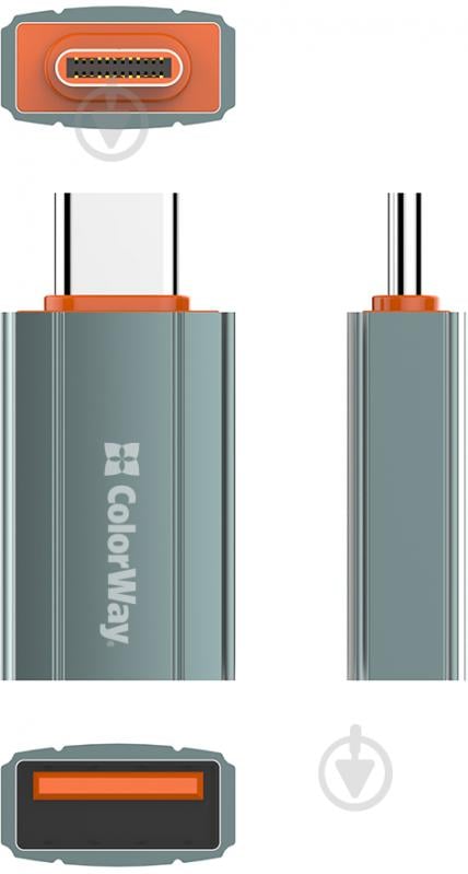 Перехідник ColorWay USB-A toType-C (CW-AD-AC) сріблястий (CW-AD-AC) - фото 2