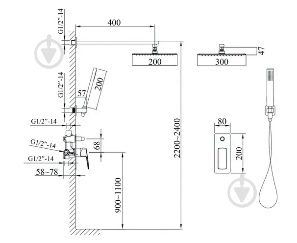 Душевая система скрытого монтажа TOPAZ LEXI TLG 21205-H57 - фото 3 Душевая система скрытого монтажа TOPAZ LEXI TLG 21205-H57 - фото 3