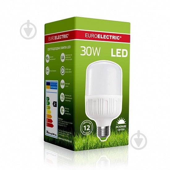 Лампа світлодіодна Eurolamp Plastic 30 Вт T100 матова E27 220 В 4000 К LED-HP-30274(P) - фото 2